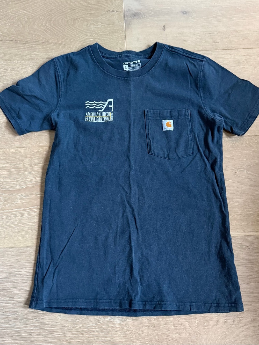 Carhartt Kids Dark Blue Pocket Graphic Short Sleeve Tee